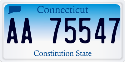CT license plate AA75547