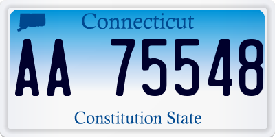 CT license plate AA75548