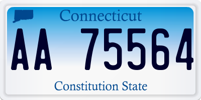 CT license plate AA75564