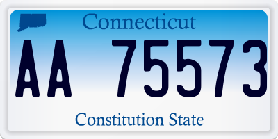 CT license plate AA75573