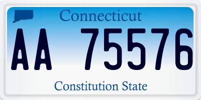 CT license plate AA75576