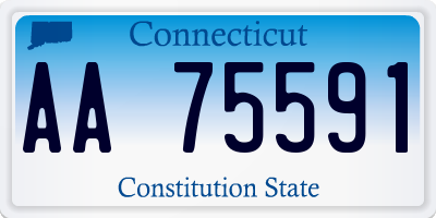 CT license plate AA75591