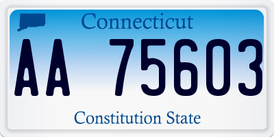 CT license plate AA75603