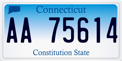 CT license plate AA75614
