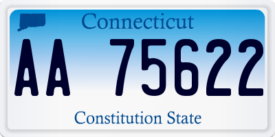 CT license plate AA75622