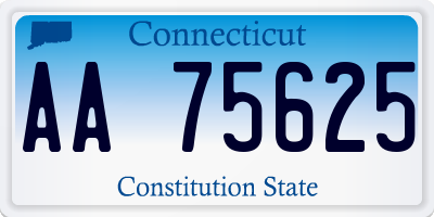 CT license plate AA75625