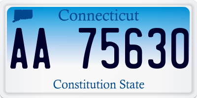 CT license plate AA75630