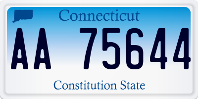 CT license plate AA75644