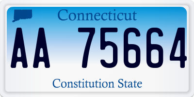 CT license plate AA75664