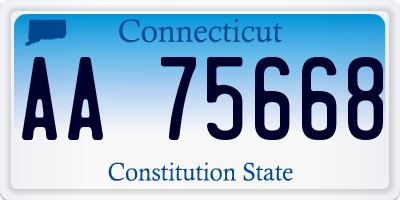 CT license plate AA75668