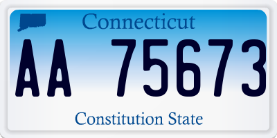 CT license plate AA75673
