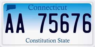 CT license plate AA75676