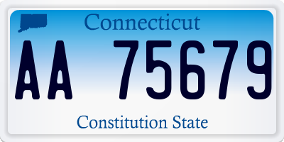 CT license plate AA75679