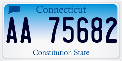 CT license plate AA75682