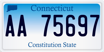 CT license plate AA75697