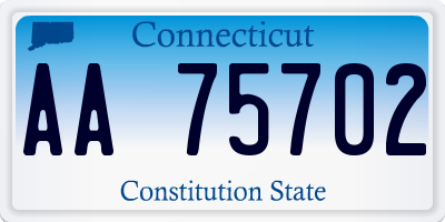 CT license plate AA75702