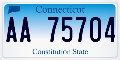 CT license plate AA75704