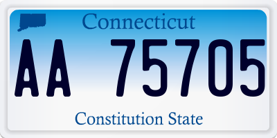 CT license plate AA75705