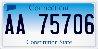CT license plate AA75706
