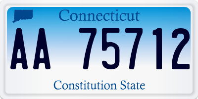 CT license plate AA75712