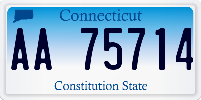 CT license plate AA75714