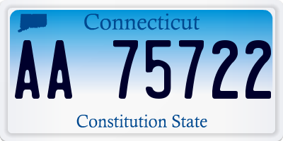 CT license plate AA75722