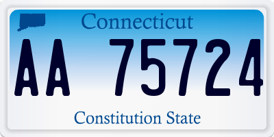 CT license plate AA75724