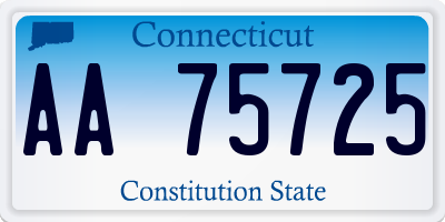 CT license plate AA75725