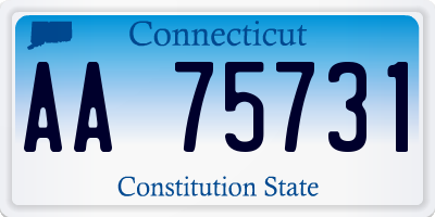CT license plate AA75731