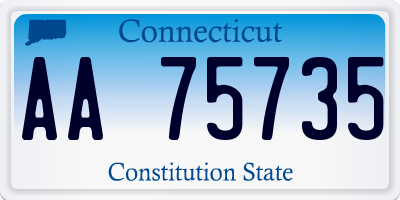 CT license plate AA75735