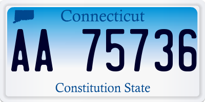CT license plate AA75736