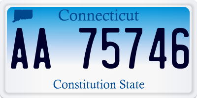 CT license plate AA75746