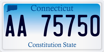 CT license plate AA75750