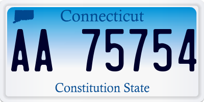 CT license plate AA75754