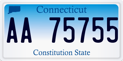 CT license plate AA75755