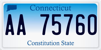 CT license plate AA75760