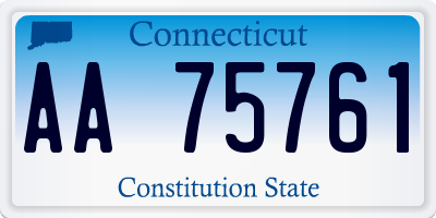 CT license plate AA75761