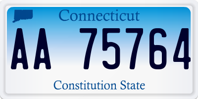 CT license plate AA75764