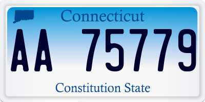 CT license plate AA75779