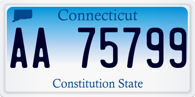 CT license plate AA75799