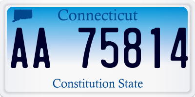 CT license plate AA75814