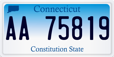 CT license plate AA75819