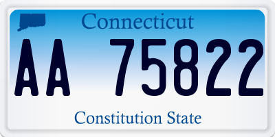 CT license plate AA75822