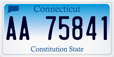 CT license plate AA75841