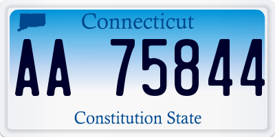 CT license plate AA75844