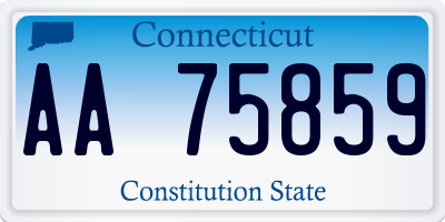 CT license plate AA75859
