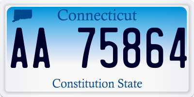CT license plate AA75864