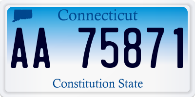 CT license plate AA75871