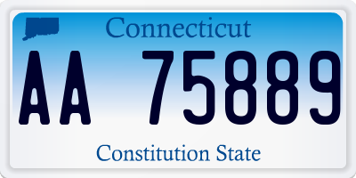 CT license plate AA75889
