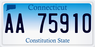 CT license plate AA75910